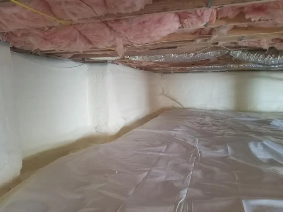 Crawl space encapsulation with closed-cell spray foam for Metal Roof Coating in Urbana